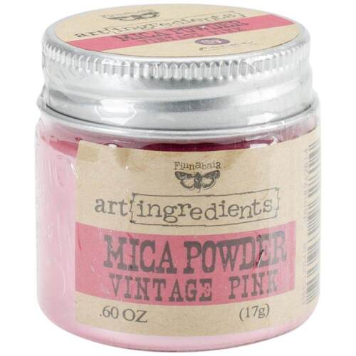 Finnabair Art Ingredients Mica Powder .6oz - Vintage Pink