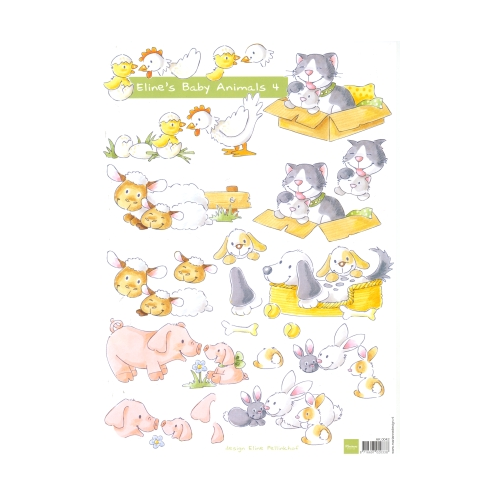 Marianne Design 3D Cutting Sheets -Eline's Baby Animals 4 AK0042