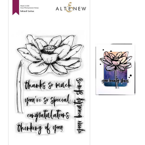 Altenew Clear Stamps - Inked Lotus ALT4124