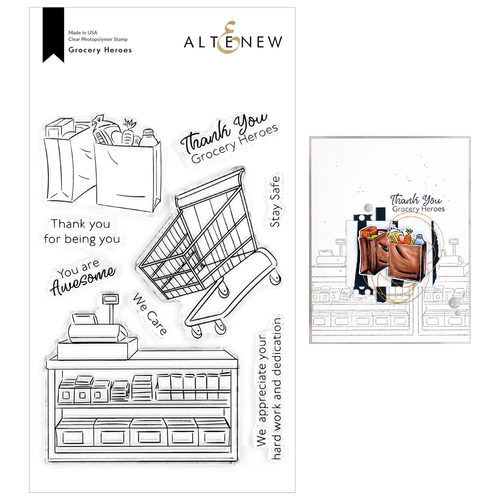 Altenew Clear Stamps - Grocery Heroes ALT4298