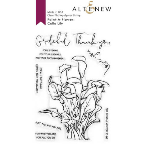 Altenew Clear Stamps - Paint-A-Flower: Calla Lily Outline ALT4359