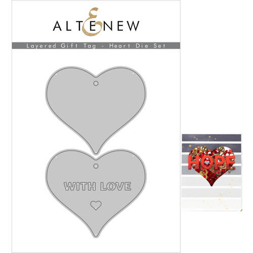 Altenew Dies Set - Layered Gift Tag - Heart ALT4554