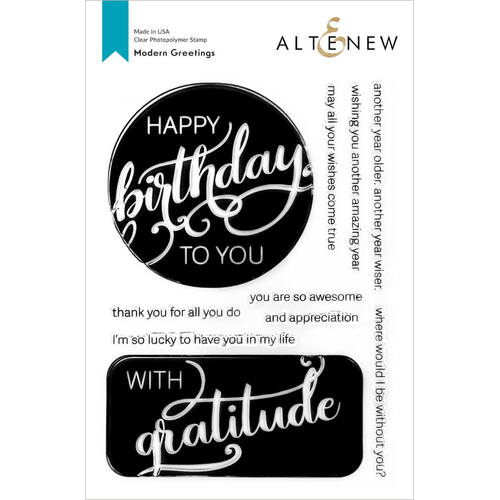 Altenew Clear Stamps - Modern Greetings ALT4830