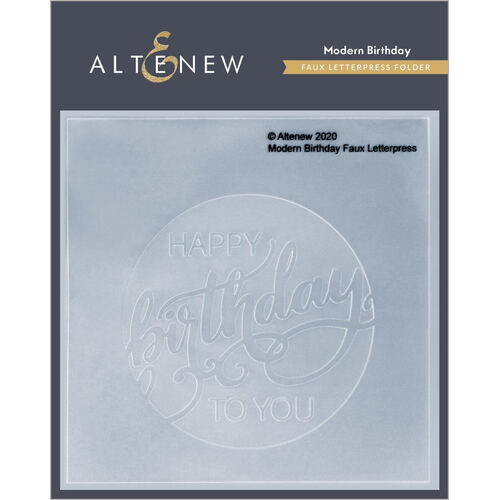Altenew Debossing Folder - Modern Birthday Faux Letterpress ALT4855
