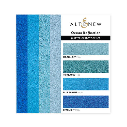 Altenew Glitter Gradient Cardstock Set - Ocean Reflection ALT4963