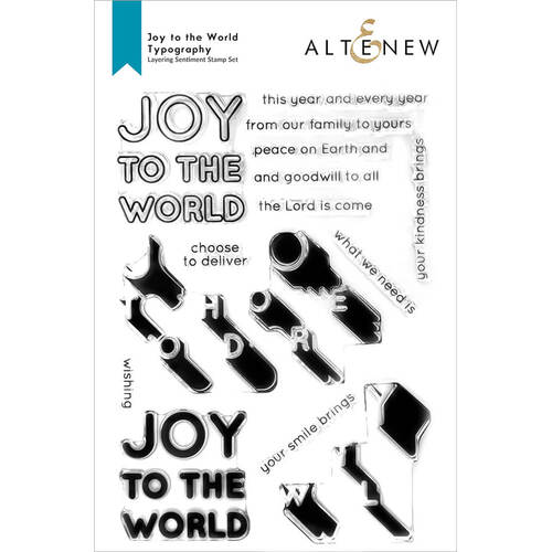 Altenew Clear Stamps - Joy to the World Typography ALT6433