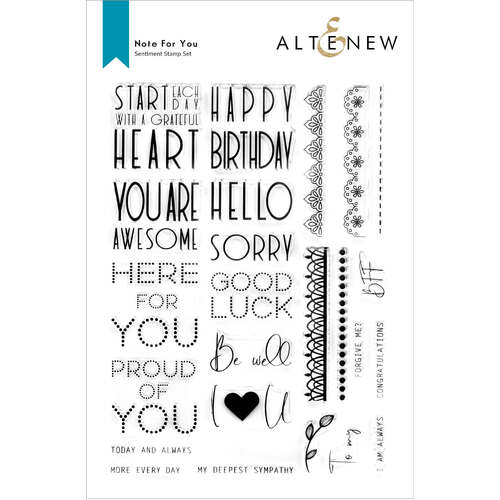 Altenew Clear Stamps - Note For You ALT6615