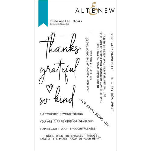 Altenew Clear Stamps - Inside and Out: Thanks ALT6765