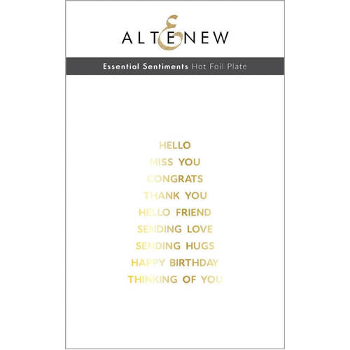 Altenew Hot Foil Plate Set - Essential Sentiments ALT8109