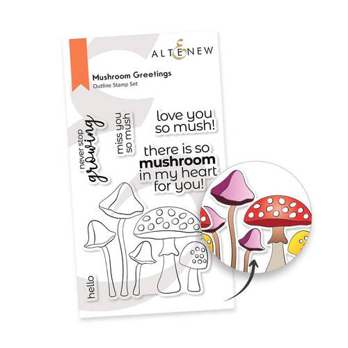 Altenew Clear Stamps - Mushroom Greetings ALT8124