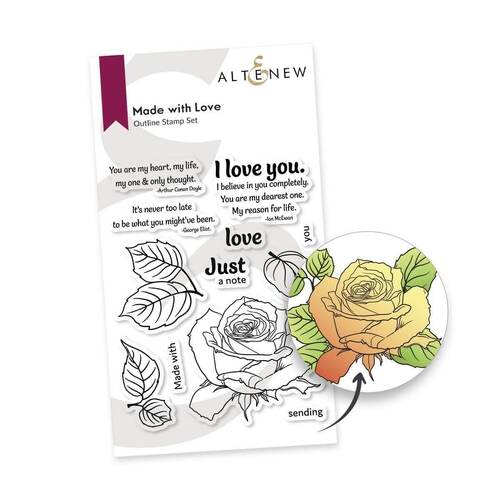 Altenew Clear Stamps - Made With Love ALT8130