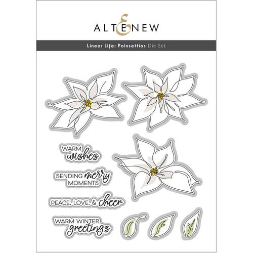 Altenew Dies - Linear Life Poinsettias ALT8205