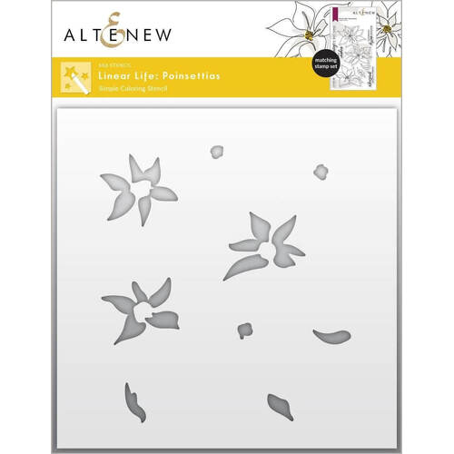 Altenew Stencil - Linear Life Poinsettias ALT8206