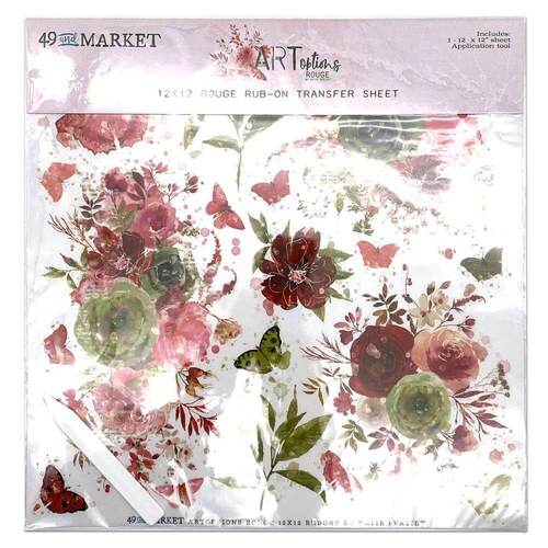 49 And Market - ARToptions Rouge Rub-Ons 12"X12" (1/Sheet)
