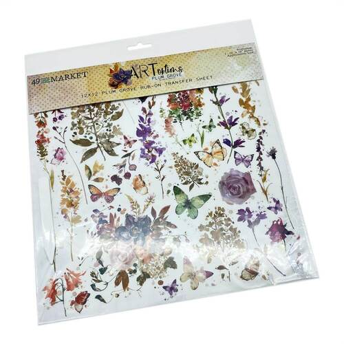 49 And Market - ARToptions Plum Grove Rub-Ons 12"X12" (1/Sheet)