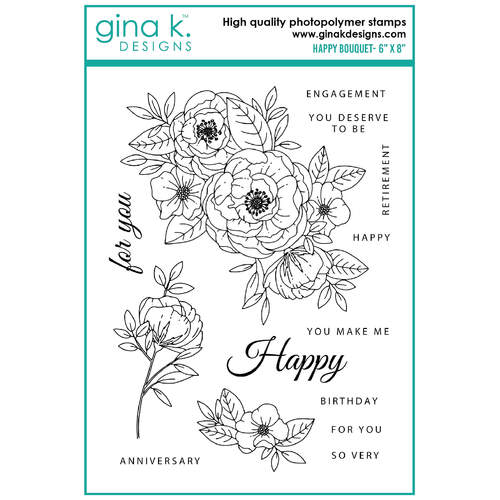 Gina K Designs Stamps - Happy Bouquet