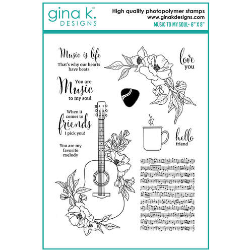 Gina K Designs Clear Stamps - Music to My Soul