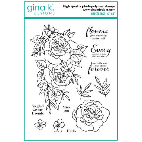 Gina K Designs Clear Stamps - Rarest Rose