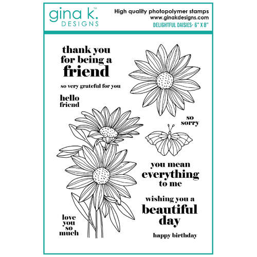 Gina K Designs Clear Stamps - Delightful Daisies