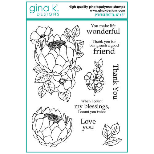 Gina K Designs Clear Stamps - Perfect Protea