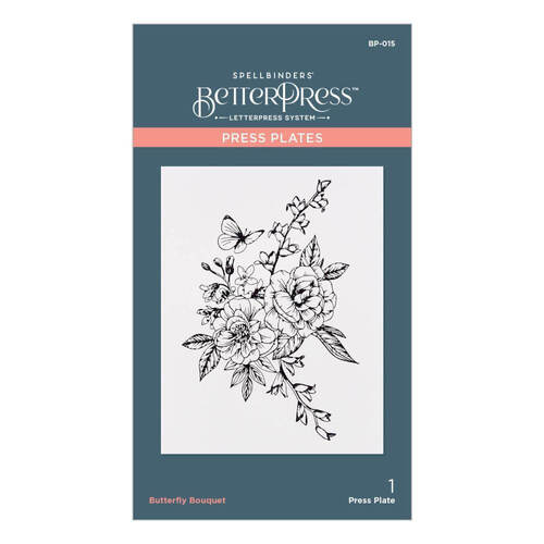 Spellbinders BetterPress Letterpress System Press Plates - Butterfly Bouquet (1/Pkg) BP015