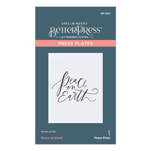 Spellbinders BetterPress Letterpress System Press Plates - Peace On Earth BP057