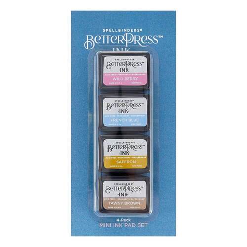Spellbinders BetterPress Letterpress Mini Ink Pad Set 4/Pkg - Nature Tones BPI002