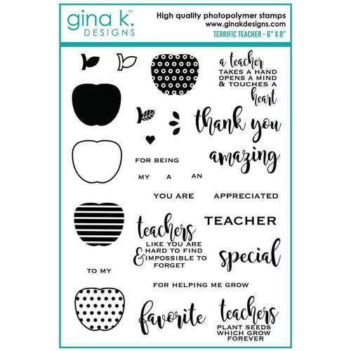 Gina K Designs Clear Stamps - Terrific Teacher