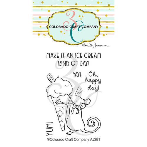 Colorado Craft Company Clear Stamps 2"X3" - Ice Cream Day Mini - By Anita Jeram