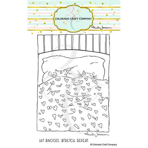 Colorado Craft Company Clear Stamps 4"X6" - Snoozing Kitties - By Anita Jeram