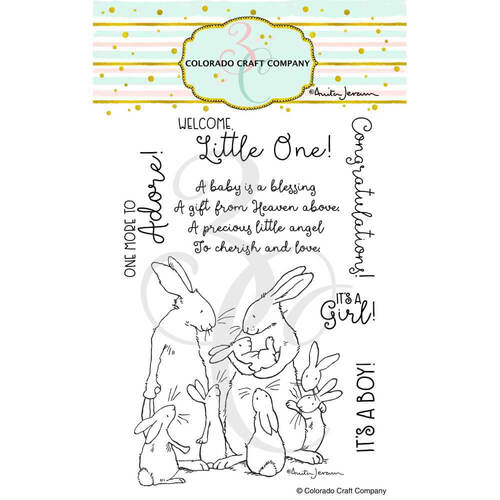 Colorado Craft Company Clear Stamps 4"X6" - New Baby - By Anita Jeram