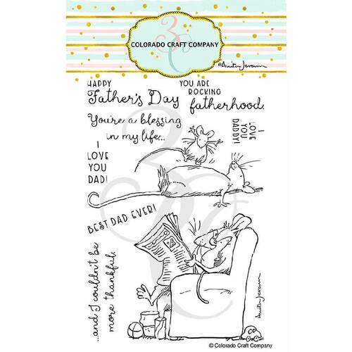Colorado Craft Company Clear Stamps 4"X6" - For Dad - By Anita Jeram