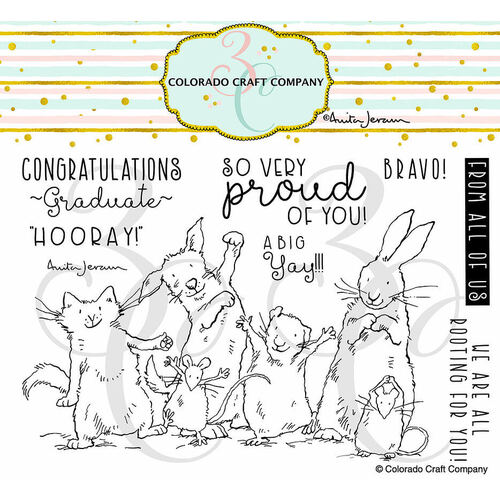 Colorado Craft Company Clear Stamps 4"X6" - Proud Of You - By Anita Jeram