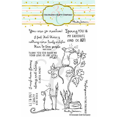 Colorado Craft Company Clear Stamps 4"X6" - Love Art - By Anita Jeram