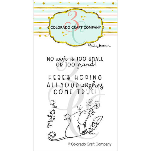 Colorado Craft Company Clear Stamps 2"X3" - Make A Wish Mini - By Anita Jeram