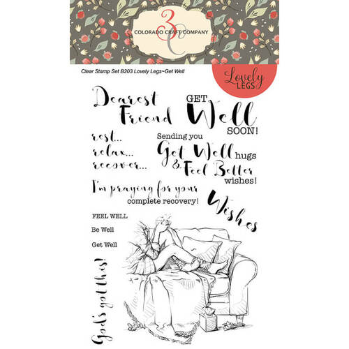 Colorado Craft Company Clear Stamps 4"X6" - Get Well (Lovely Legs)