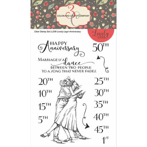 Colorado Craft Company Clear Stamps 4"X6" - Anniversary (Lovely Legs)