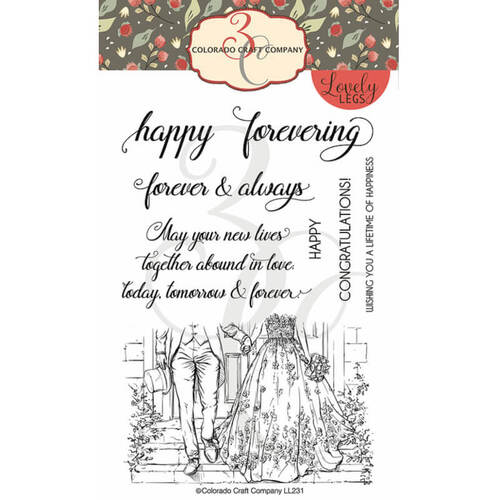 Colorado Craft Company Clear Stamps 4"X6" - Happy Forevering (Lovely Legs)