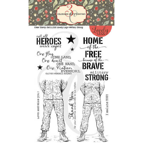 Colorado Craft Company Clear Stamps 4"X6" - Military Strong (Lovely Legs)