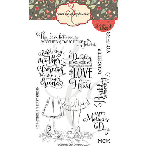 Colorado Craft Company Clear Stamps 4"X6" - Mothers & Daughters (Lovely Legs)