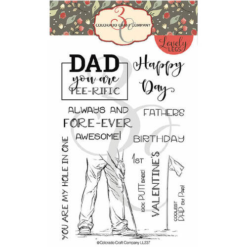 Colorado Craft Company Clear Stamps 4"X6" - Tee-Rific Dad (Lovely Legs)