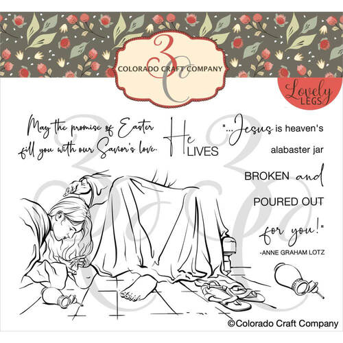 Colorado Craft Company Clear Stamps 4"X6" - Poured Out Easter (Lovely Legs)