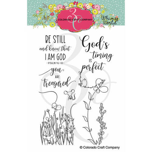 Colorado Craft Company Clear Stamps 4"X6" - Be Still Bookmarks - Whimsy World