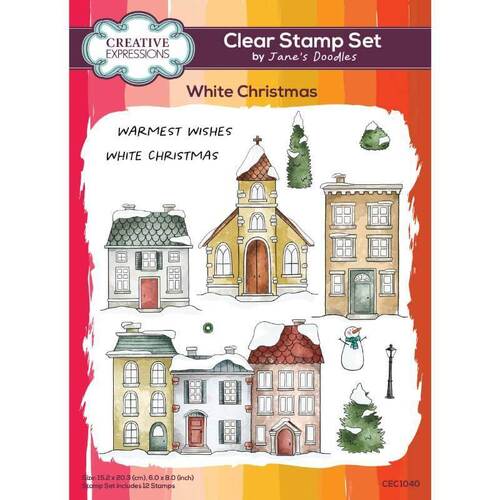 Creative Expressions Clear Stamps by Jane's Doodles - White Christmas (6 in x 8 in)