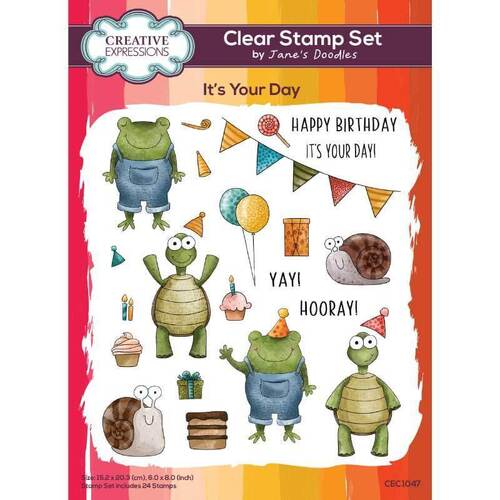 Creative Expressions Clear Stamps by Jane's Doodles - It's Your Day (6 in x 8 in)