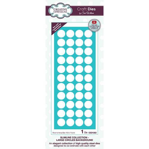 Creative Expressions Craft Dies - Slimline-Large Circles Background (By Sue Wilson)