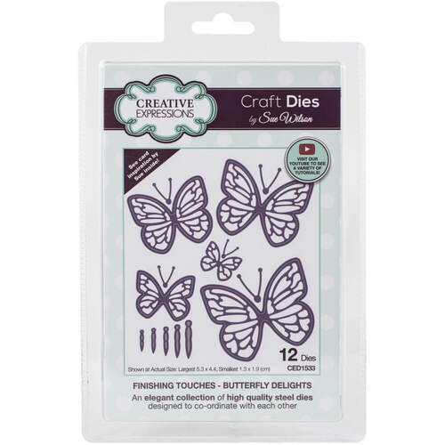 Creative Expressions Craft Dies - Finishing Touches- Butterfly Delights (By Sue Wilson)