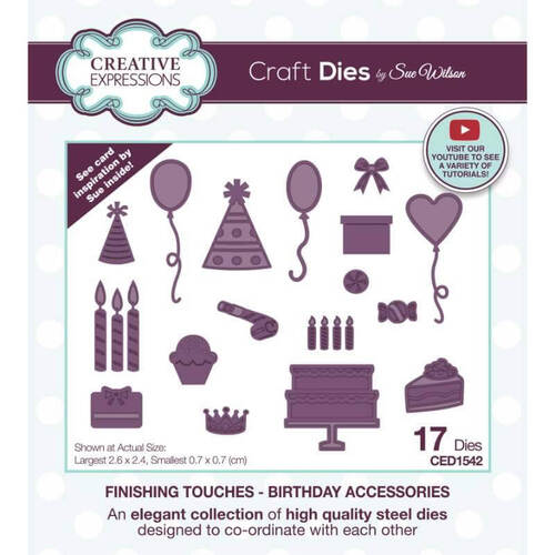 Creative Expressions Dies - Finishing Touches Birthday Accessories (by Sue Wilson)