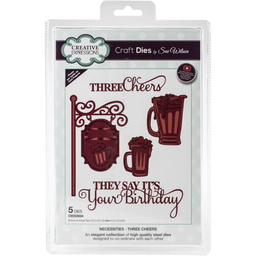 Creative Expressions Craft Dies - Necessities- Three Cheers (By Sue Wilson) CED23034