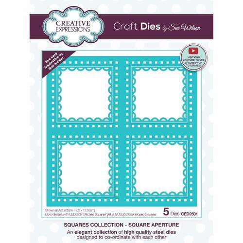 Creative Expressions Craft Dies - Square Collection: Square Aperture (by Sue Wilson)